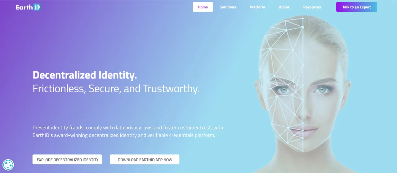 EarthID — هوية لامركزية وأوراق اعتماد قابلة للتحقق — hero
